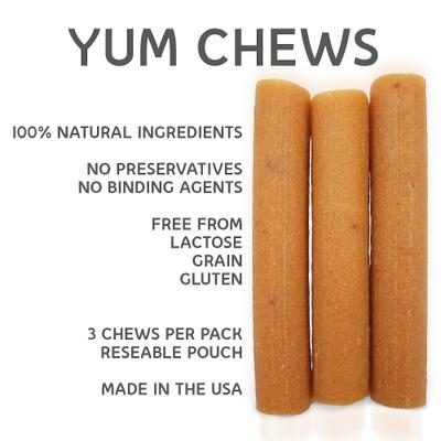 Golosinas para perros con sabor a mantequilla de maní yakyYUM, 3 unidades