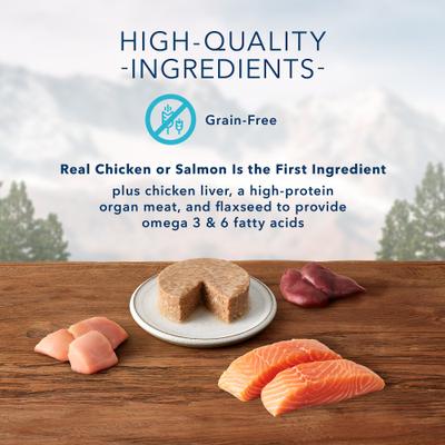 Wilderness Pate Kitten Variety Pack with Chicken & Salmon Grain-Free Cat Food, 3-oz can, case of 6