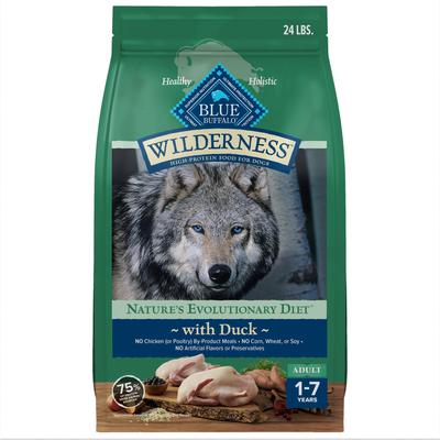 Paquete: Alimento seco para pato Blue Buffalo Wilderness + premios para perros Trail Treats Duck Biscuits