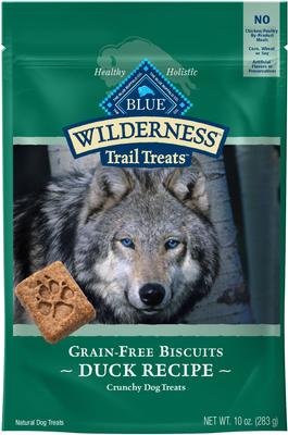 Paquete: Alimento seco para pato Blue Buffalo Wilderness + premios para perros Trail Treats Duck Biscuits