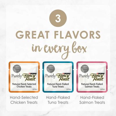 Bundle: Fancy Feast Savory Centers Canned Food + Purely Natural Treats Cat Treats
