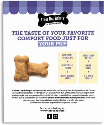 Itty Bitty Bones with Peanut Butter Crunchy Dog Treats, 13-oz box