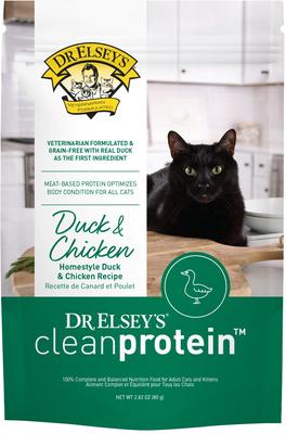 Cleanprotein Alimento húmedo para gatos con sabor a pato y pollo, bolsa de 2.82 oz, 12 unidades