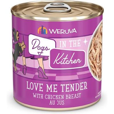 Alimento húmedo para perros desmenuzado sin cereales Dogs in the Kitchen, paquete variado de pollo, pavo y salmón, lata de 10 oz, caja de 12