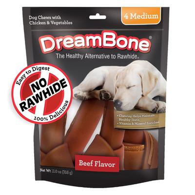 Medium Chicken Chew Bones Dog Treats, 4 count