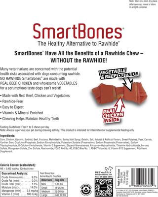 Large Beef Chew Bones Dog Treats, 3 count