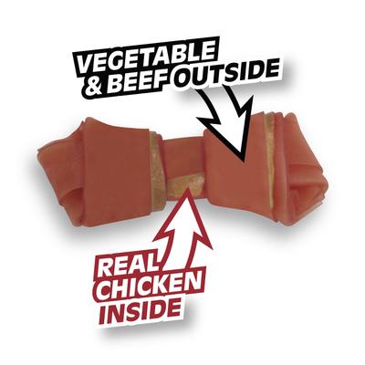 Large Beef Chew Bones Dog Treats, 3 count