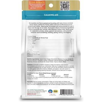 NaturVet, Daily Emotional Support Calming Scoopable Tiny Bites, apoyo para la calma de perros, sabor tocino ahumado, 312 g