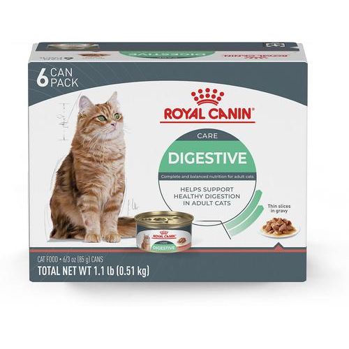 Alimento húmedo para gatos Feline Care Nutrition Digestive Care Loaf Pate, lata de 5.1 oz, caja de 24