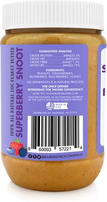 Buddy Budder Superberry Snoot Peanut Butter Lickable Dog Treat, 17-oz jar
