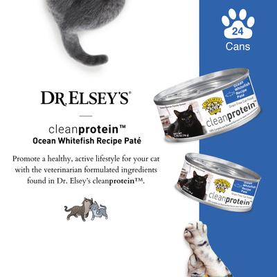 cleanprotein Whitefish Recipe Wet Cat Food, 5.3-oz can, case of 24