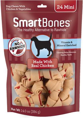 Mini Chicken Chew Bones Dog Treats, 24 count