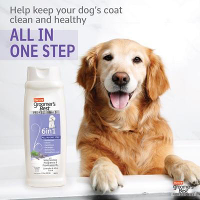 Groomer's Best Professionals 6-in-1 Dog Shampoo, Lavender & Mint Scent, 18-fl oz bottle