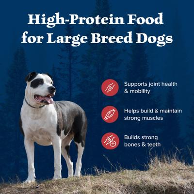 Bundle: Blue Buffalo Wilderness RMR Red Meat Large Breed Dry Food + Rocky Mountain Recipe Red Meat Dinner Canned Dog Food