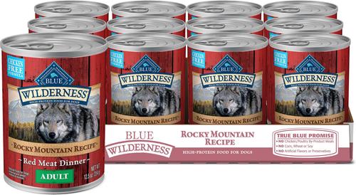Bundle: Blue Buffalo Wilderness RMR Red Meat Large Breed Dry Food + Rocky Mountain Recipe Red Meat Dinner Canned Dog Food