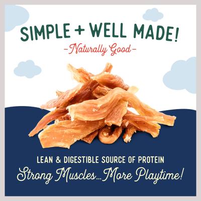 Double Turkey Strips Dog Jerky Treats, 10-oz bag, case of 2