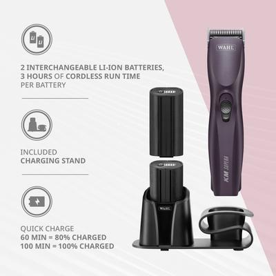 KM Supera Pro Dog & Cat Grooming Clipper, Burgundy