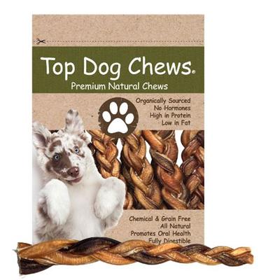 Golosinas para perros Braided Bully Sticks, 12 pulgadas, caja de 5