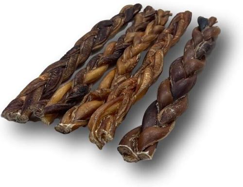 Braided Bully Sticks Dog Treats, 12-in, case of 5