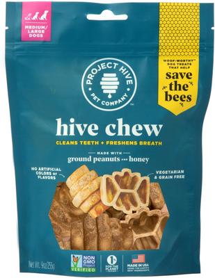 Golosinas masticables duras grandes para perros Chews, bolsa de 8 oz
