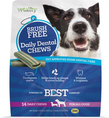 Brush Free Daily Dental Chews for Dogs 14.82-oz