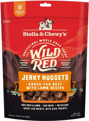 Wild Red Jerky Nuggets Chicken & Duck Recipe Grain-Free Dog Treats, 6-oz bag