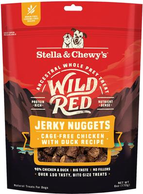 Wild Red Jerky Nuggets Chicken & Duck Recipe Grain-Free Dog Treats, 6-oz bag