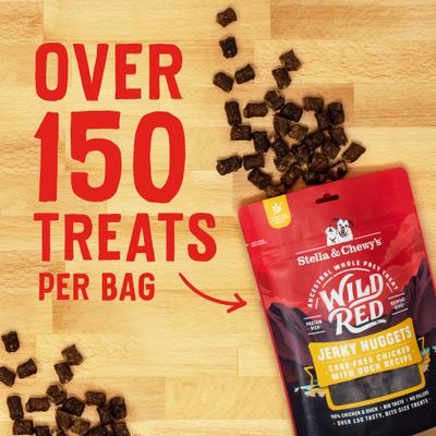 Wild Red Jerky Nuggets Chicken & Duck Recipe Grain-Free Dog Treats, 6-oz bag