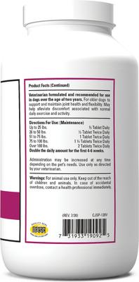 Suplemento masticable para perros Joint Support Plus para cadera y articulaciones, 120 comprimidos