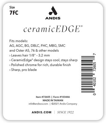 Bundle: Andis CeramicEdge Detachable Blade, #10, 1/16" - 1.5mm + CeramicEdge Detachable Blade, #7FC, 1/8" - 3.2mm