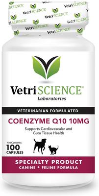 Cápsulas de coenzima Q10 de 10 mg, suplemento cardíaco para gatos y perros, 100 unidades