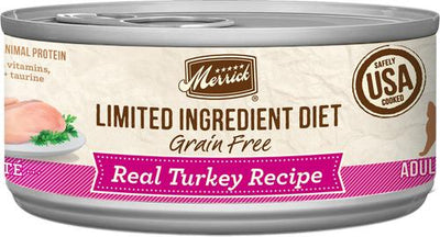 Limited Ingredient Diet Grain-Free Real Turkey Pate Recipe Canned Cat Food, 5-oz, case of 24