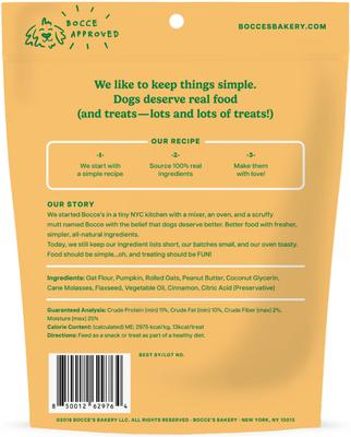 Pumpk'n Spice Pumpkin, PB & Cinnamon Recipe Dog Treats, 6-oz bag