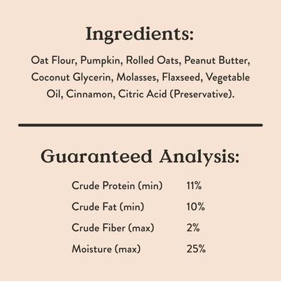 Pumpk'n Spice Pumpkin, PB & Cinnamon Recipe Dog Treats, 6-oz bag