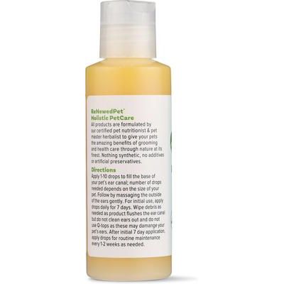Gotas para la limpieza de oídos de mascotas, botella de 4 onzas líquidas