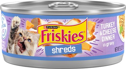 Savory Shreds Turkey & Cheese Dinner in Gravy Canned Cat Food, 5.5-oz, case of 72