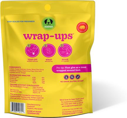 Wrap-Ups Cheese Pill Wrapper Dog & Cat Treat, 30 count