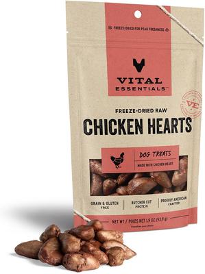 Bundle: Vital Essentials Chicken Breast Treats + Chicken Hearts Freeze-Dried Raw Dog Treats