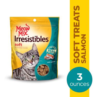 Golosinas Irresistibles de salmón suave para gatos, bolsa de 3 oz, paquete de 2