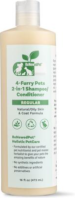 Champú y acondicionador 2 en 1 para mascotas, botella de 16 onzas líquidas