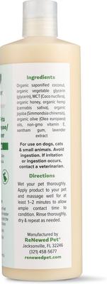 Champú y acondicionador 2 en 1 para mascotas, botella de 16 onzas líquidas