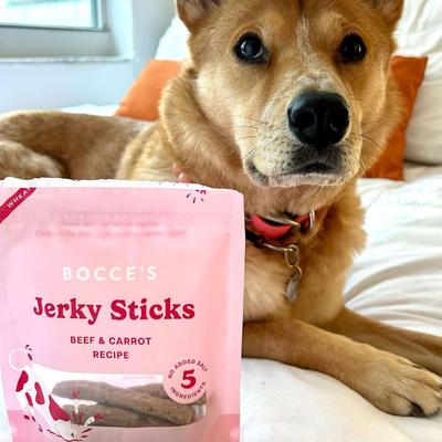 Golosinas para perros Grazers Beef Jerky, bolsa de 4 oz