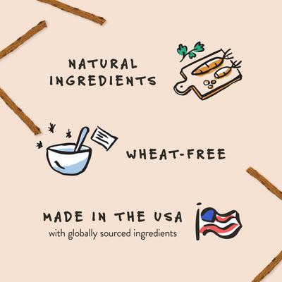 Golosinas de pollo seco para perros Grazers, bolsa de 4 oz