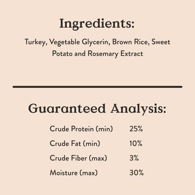 Grazers Turkey Jerky Dog Treats, 4-oz pouch