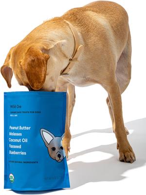 Golosinas horneadas de mantequilla de maní y mermelada orgánicas para perros, bolsa de 8 oz