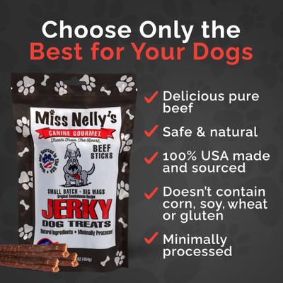 Canine Gourmet Beef Sticks Jerky Dog Treats, 16-oz bag
