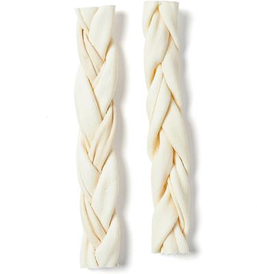 7" American Beefhide Braid Dog Treats, 4 count