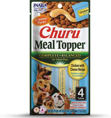 Churu Chicken with Cheese Recipe Dog Food Topper, 0.5-oz tube, 4 count