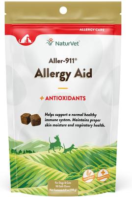 Aller-911 Allergy Aid Bacon & Chicken Flavored Soft Chew Supplement for Dogs, 180 count