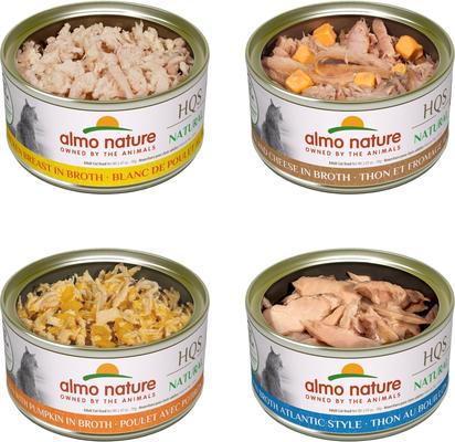 HQS Natural Rotational Diet Chicken & Tuna Selections Variety Pack Grain-Free Canned Cat Food, 2.47-oz, case of 12